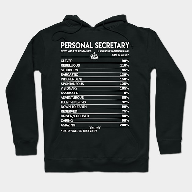 Personal Secretary T Shirt - Personal Secretary Factors Daily Gift Item Tee Hoodie by Jolly358